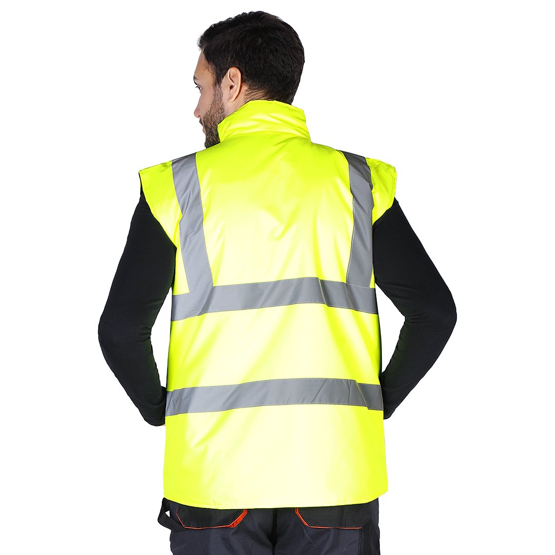 SAFETY DUO sigurnosni prsluk sa dva lica neon zuti - Slika 3