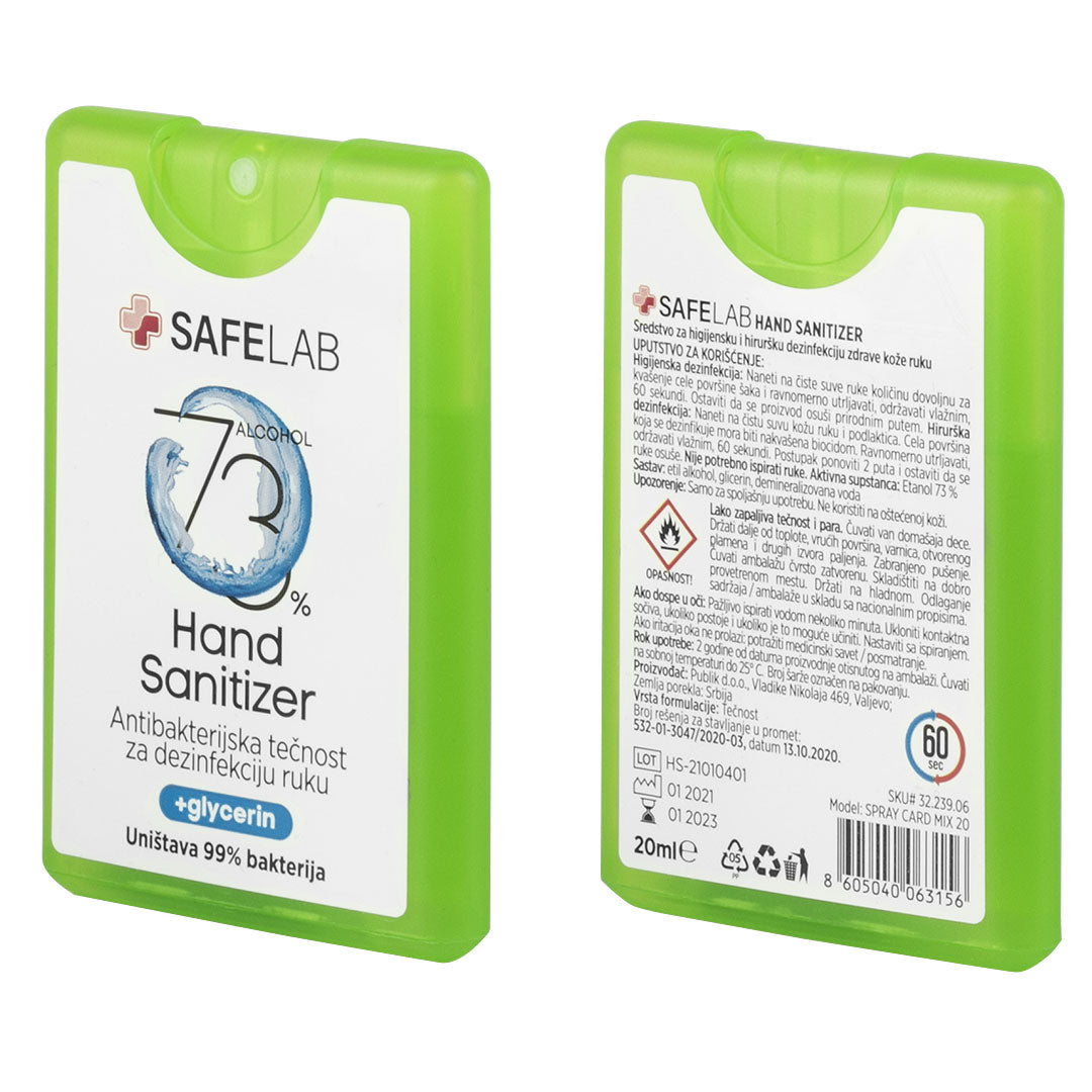SPRAY CARD MIX 20 antibakterijska tecnost za dezinfekciju ruku 20 ml 241 mesane boje