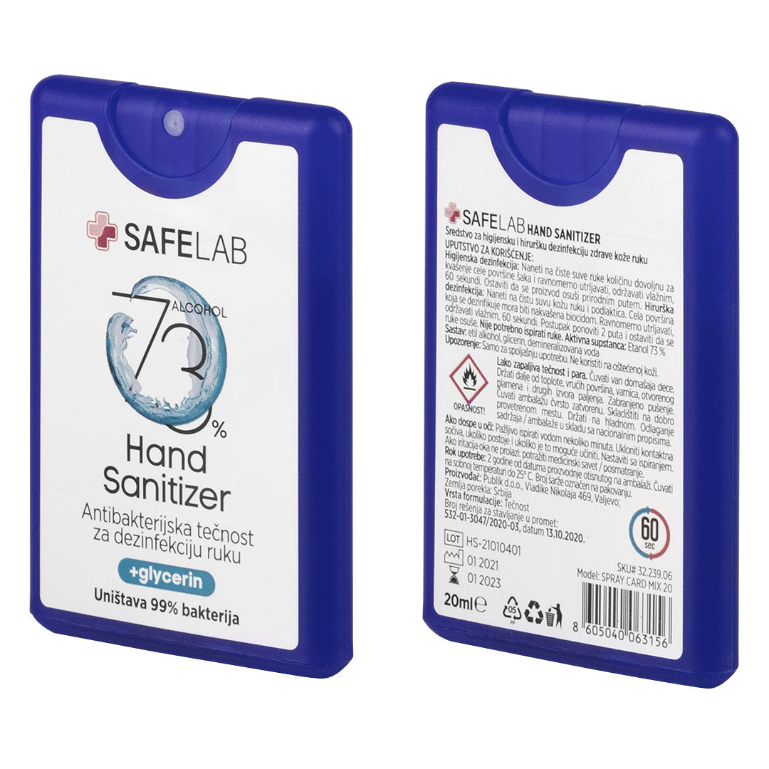 SPRAY CARD MIX 20 antibakterijska tecnost za dezinfekciju ruku 20 ml 241 mesane boje