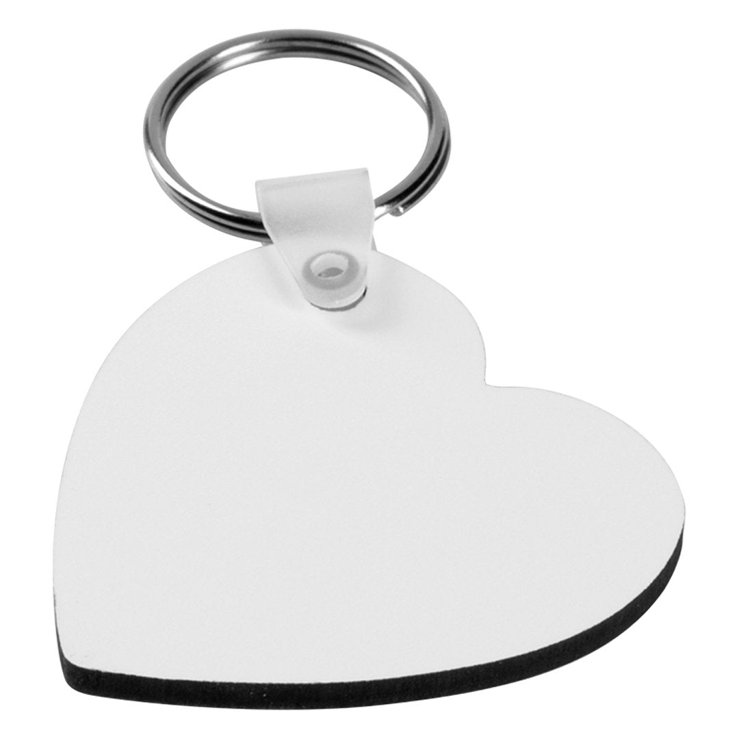 SUBLI MDF HEART mdf privezak za kljuceve beli