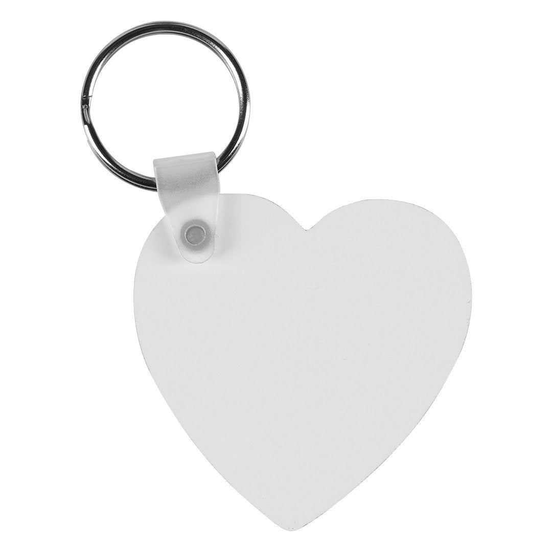 SUBLI MDF HEART mdf privezak za kljuceve beli