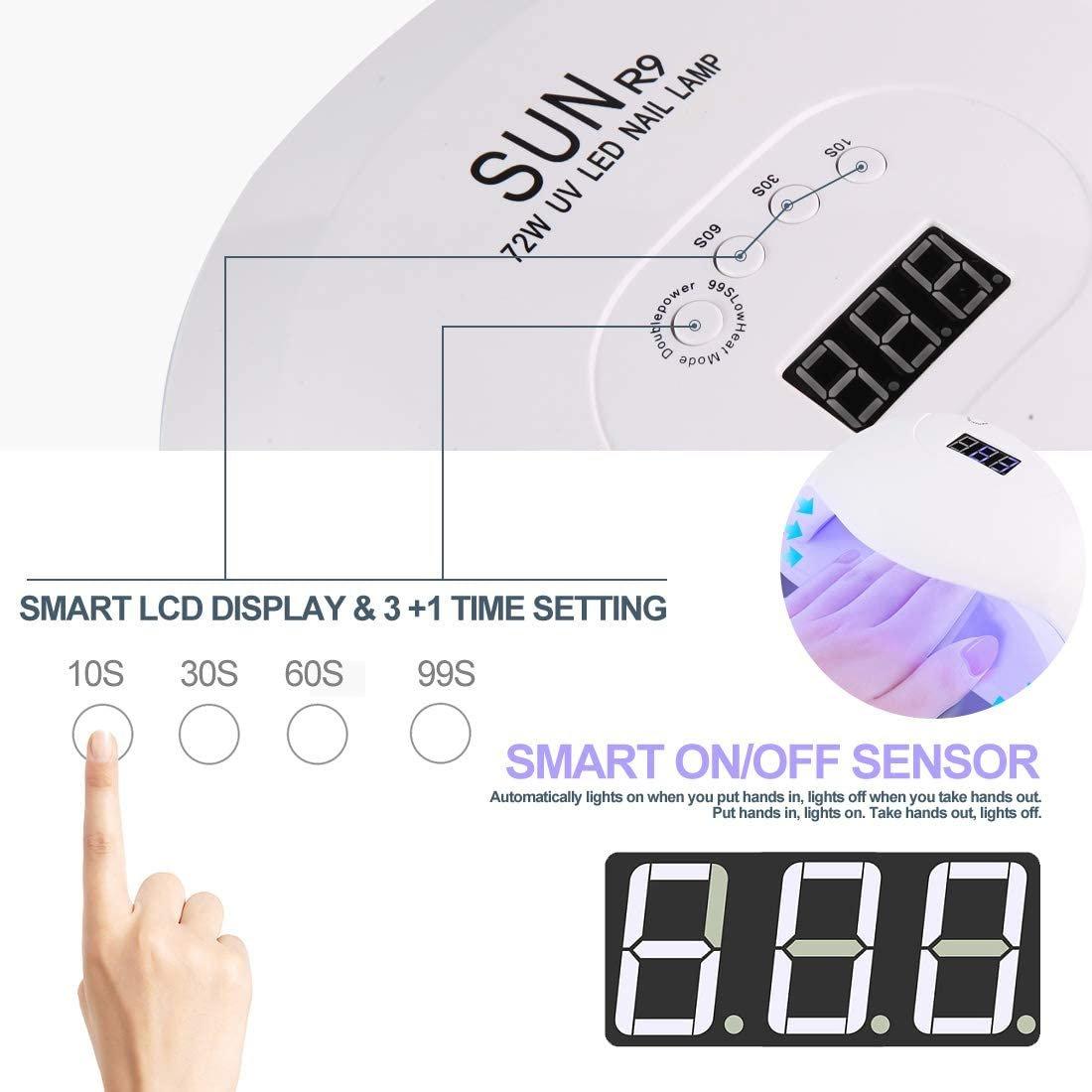 SUN R 9 UV LED lapma za nokte 72 w