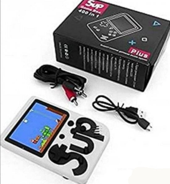 SUP Game Box 400 in 1 Retro Konzola Bela Prenosiva Mini Konzola sa 400 Klasicnih Igrica