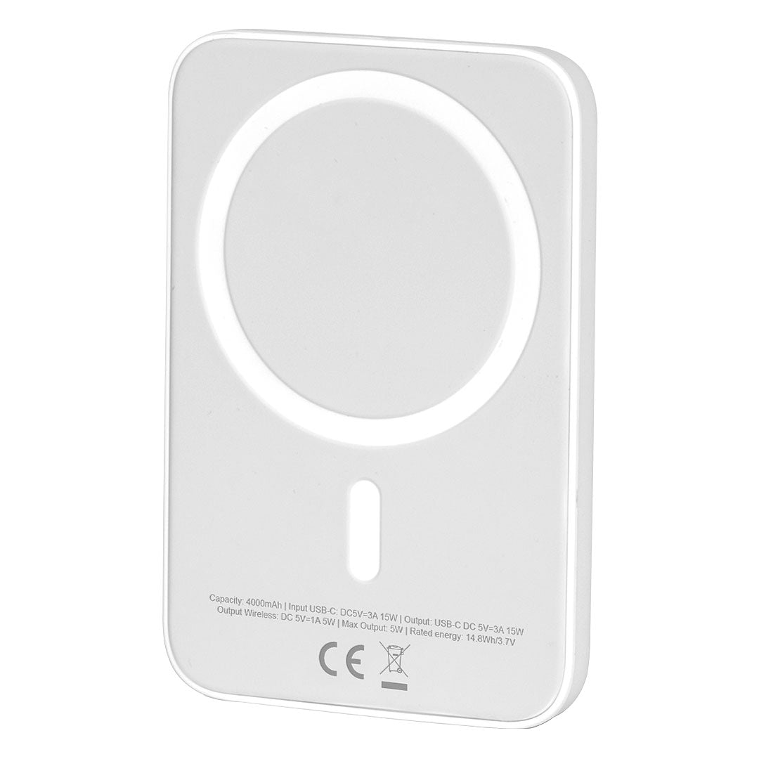 SYNC pomocna baterija sa magnetom 4.000 mah bela