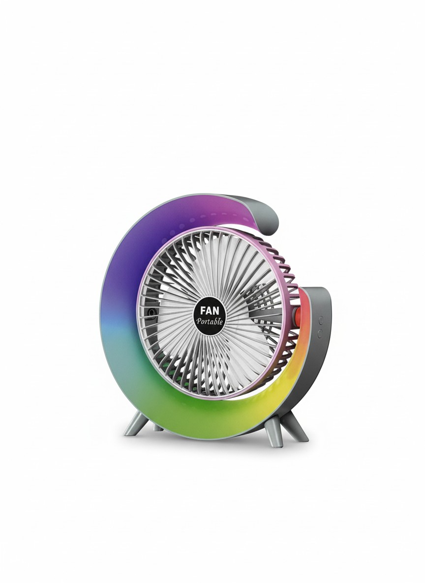 Sareni desktop ventilator sa LED osvetljenjem Portabilni hladnjak
