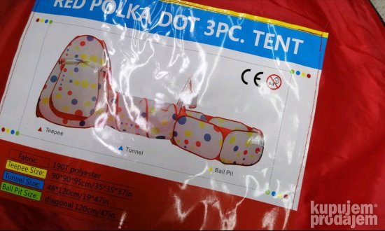 Sator tunel Sator za decu Sator 3in1 Play tent - Slika 3