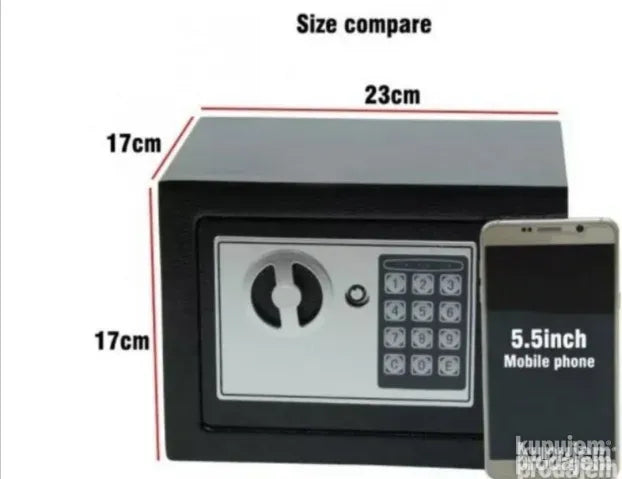 Sef elektronski sigurnosni sifra 2 kljuca23x17x17 30x20x20cm