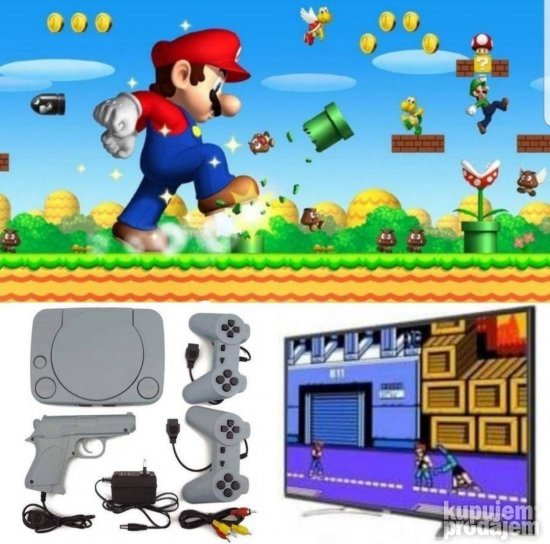 Sega konzola 2 dzojstika i pistolj TV game Sega mega