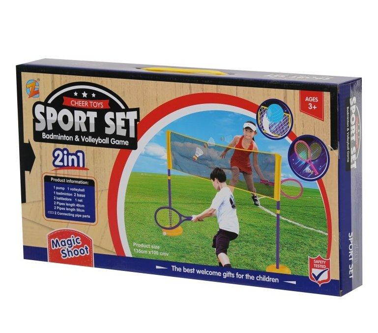 Set 2 in 1 Badminton i odbojka Set 2 in 1 Badminton i odbojka
