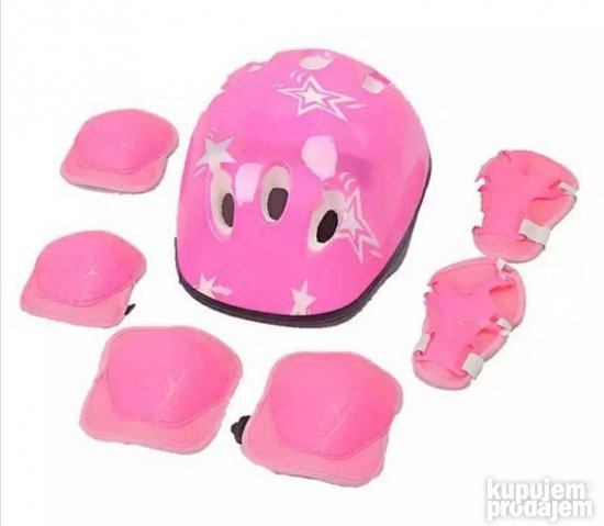 Set kaciga i stitnici za rolere ili biciklu - Slika 4