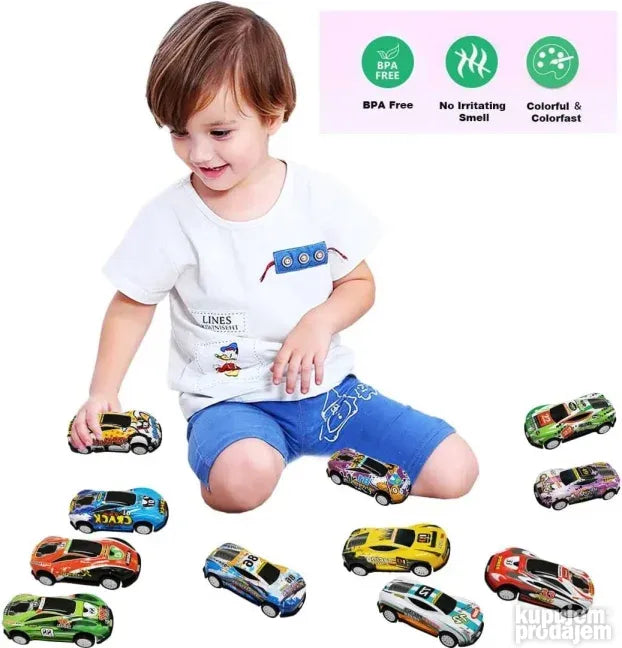 Set od 24 metalnih automobila za decu - Slika 6