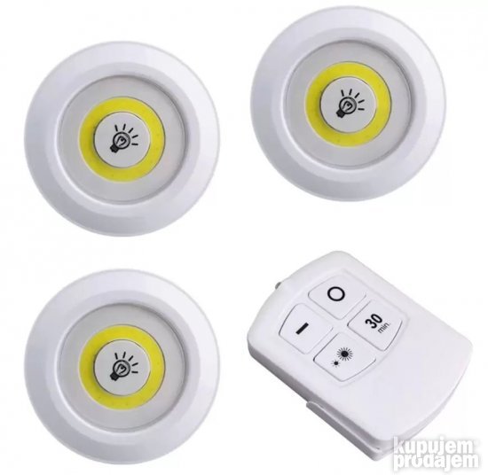 Set od 3 LED sijalice sa daljinskim upravljacem