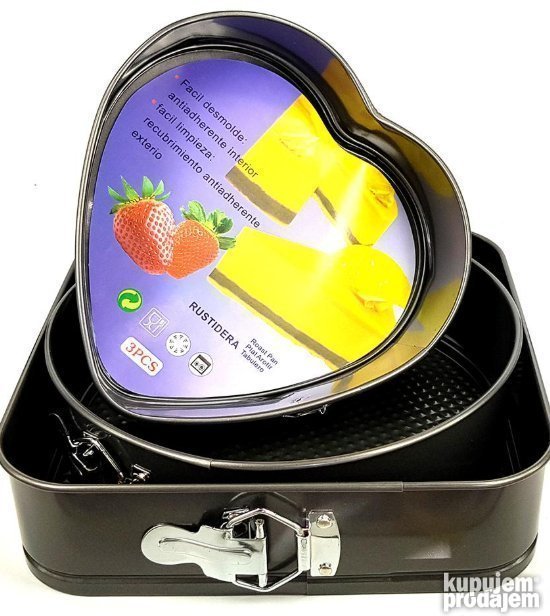 Set od 3 razlicita kalupa za kolace i torte