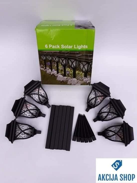 Set od 6 SOLARNIH bastenskih LED lampi fenjera - Slika 5
