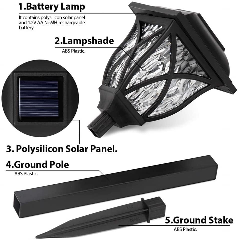 Set od 6 SOLARNIH bastenskih LED lampi fenjera - Slika 8