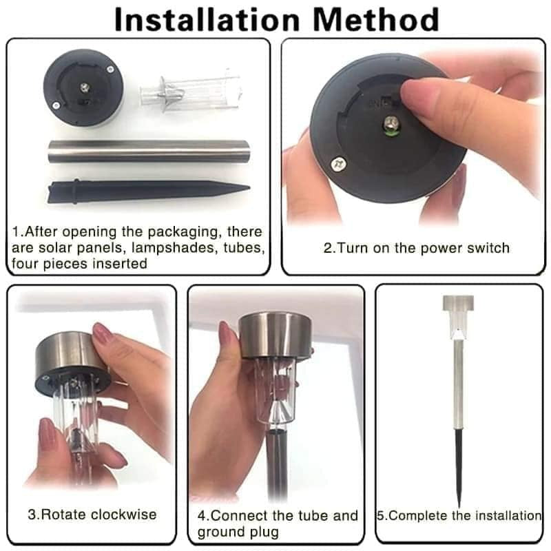 Set od 6 SOLARNIH bastenskih LED lampi