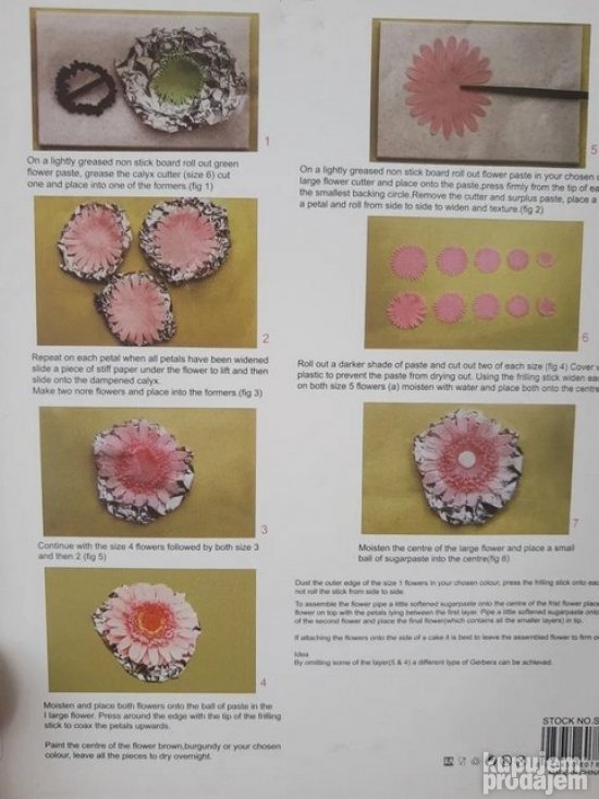 Set sekaca za fondan u OBLICIMA GERBERA set 9 kom