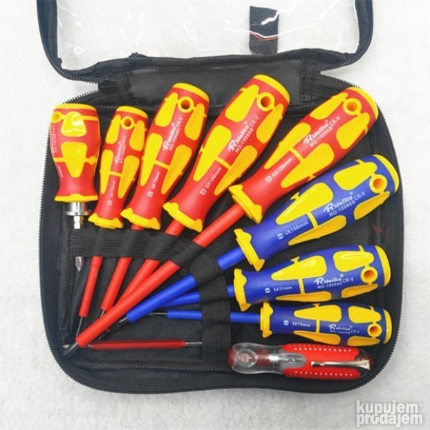 Set srafcigera za elektricare 9kom