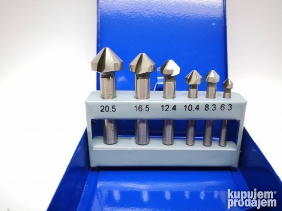 Set upustaca za metal HSS 90 stepeni 6 komada