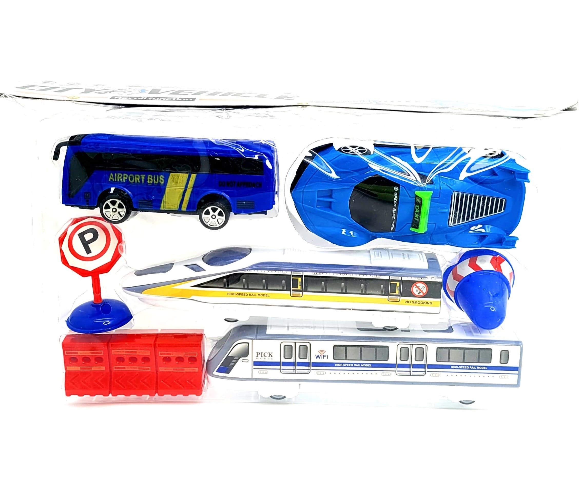 Set vozila voz auto i autobus