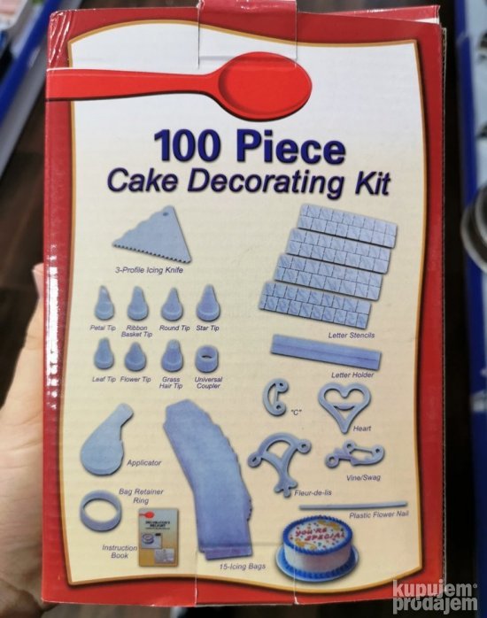 Set za dekoraciju torte od 100 kom