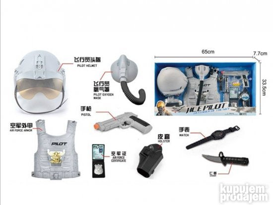 Set za pilote ace pilot toy
