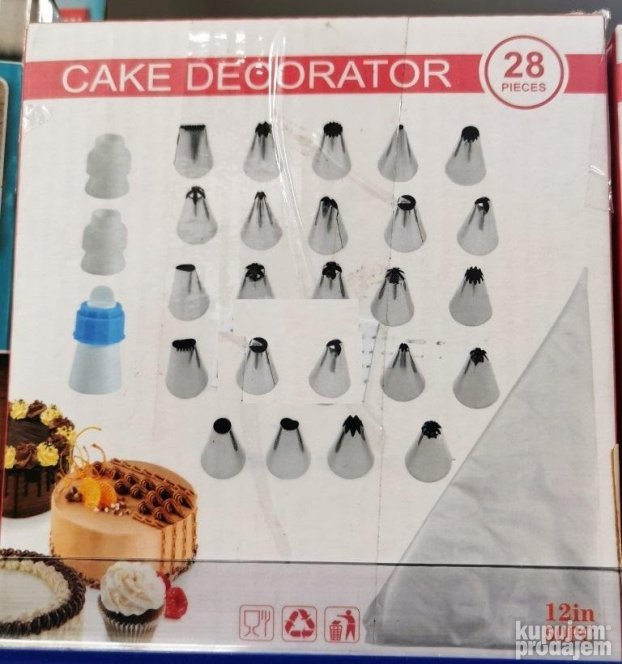 Set za ukrasavanje i dekoraciju torti 28 kom
