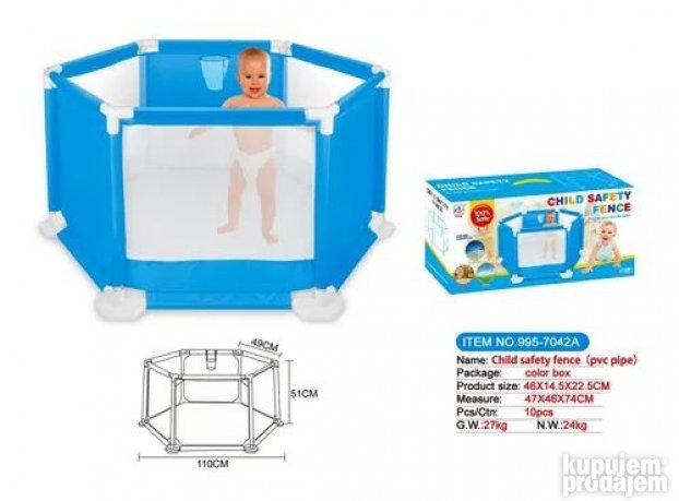 Sigurnosna Ogradica sa kosem za bebe - Slika 3