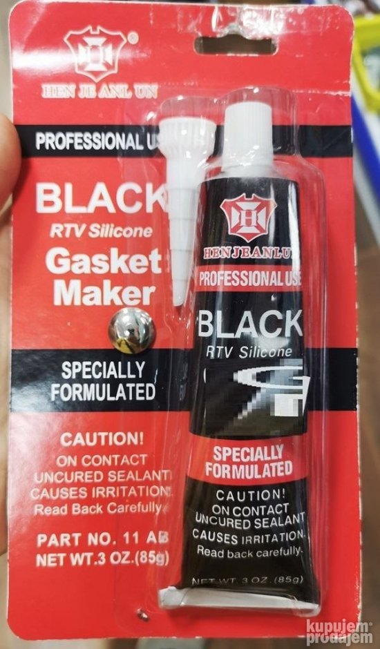 Silikonski lepak 85gr CRNI