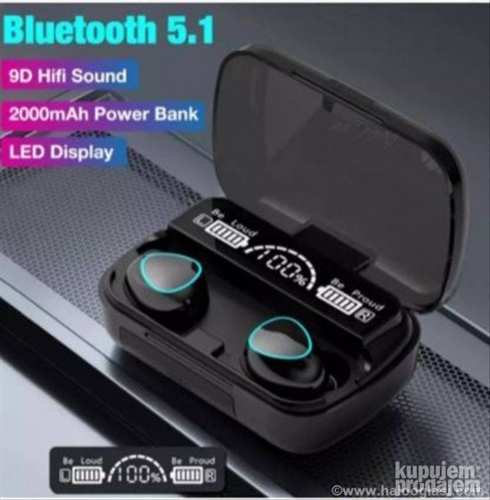 Slusalice Bluetooth M10i power bank