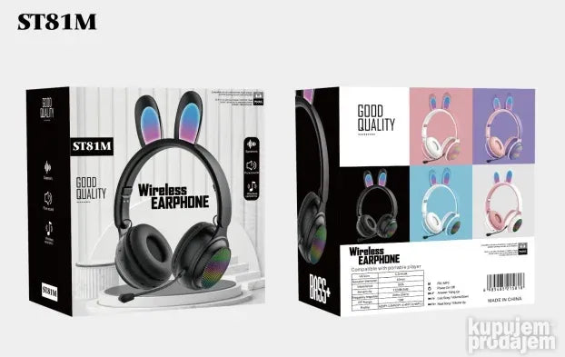 Slusalice Bluetooth ST81M Zecije usi