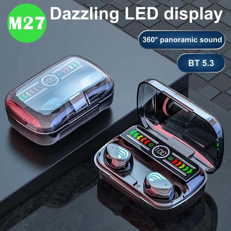 Slusalice Bluetooth vodootporne M27 sa kucistem za punjenje