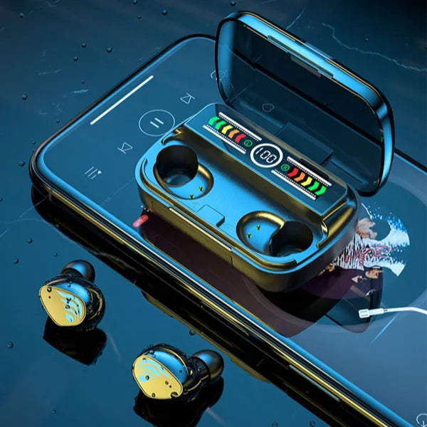 Slusalice Bluetooth vodootporne M27 sa kucistem za punjenje