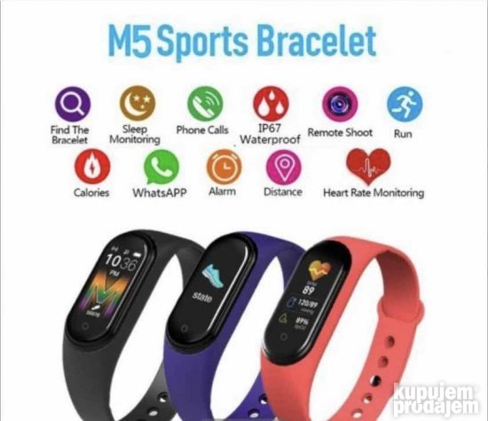 Smart Bracelet M5 fitnes narukvica - Slika 3