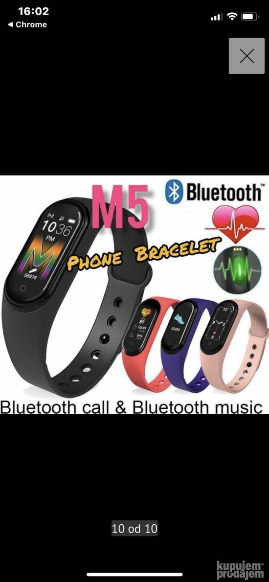 Smart Bracelet M5 fitnes narukvica - Slika 4