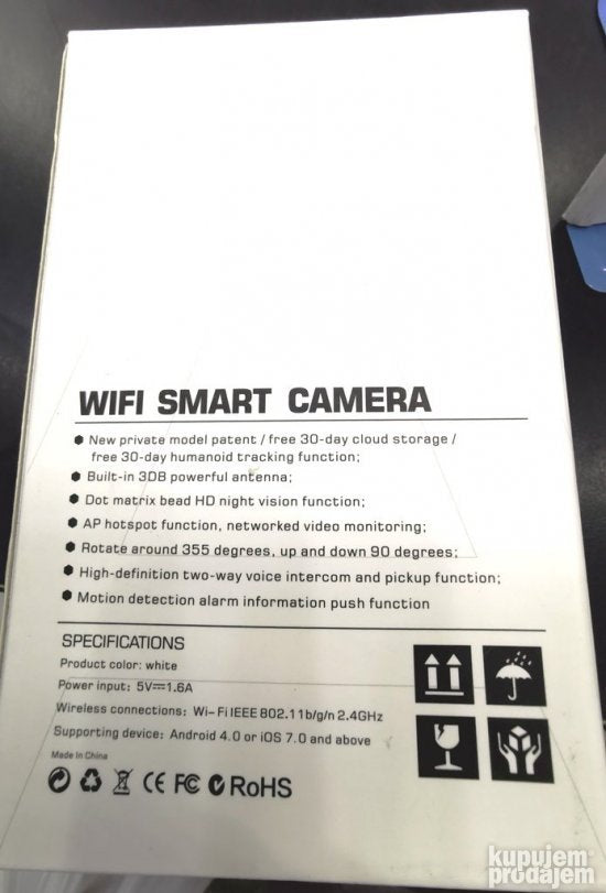 Smart WIFI kamera Rotirajuca 355 stepeni