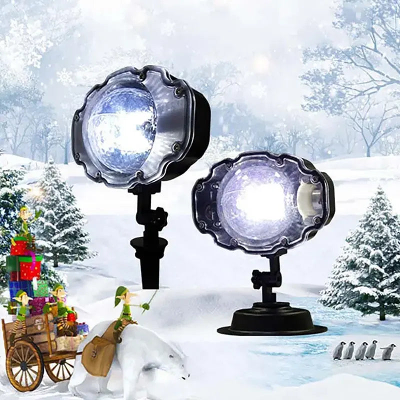 Snezni led projektor bele pahulje