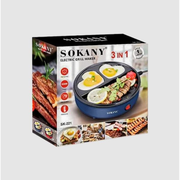 Sokany 3 u 1 mini elektricni gril tiganj