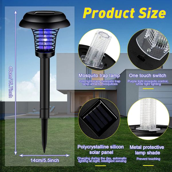 Solarna bastenska lampa protiv komaraca i insekata