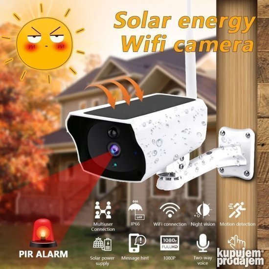 Solarna kamera 1 antena IP kamera solarna Wi fi kamera