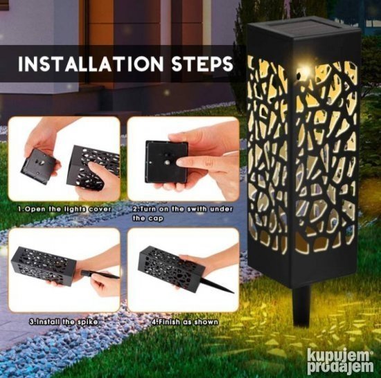 Solarne lampe ukrasne lampe za lampe za dvoriste 8 komada