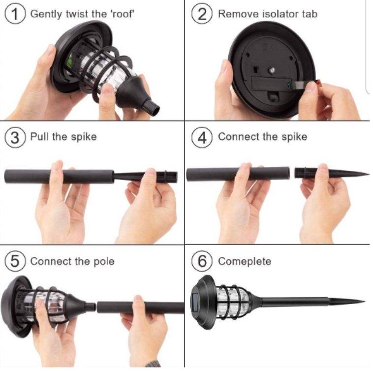 Solarne lampe za dvoriste 6 kom