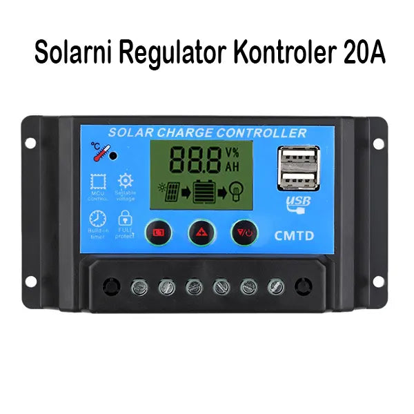 Solarni Regulator Kontroler 12V24V 20A