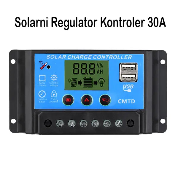 Solarni Regulator Kontroler 12V24V 30A