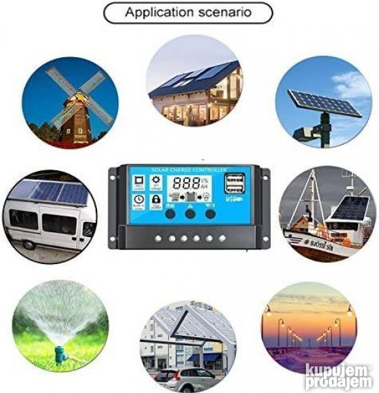 Solarni kontroler punjenja 1224 10A 20a 30A NOVO controller - Slika 5