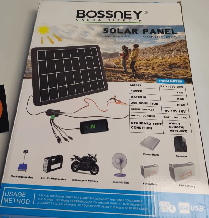 Solarni panel BOSSNEY BS3509 18W