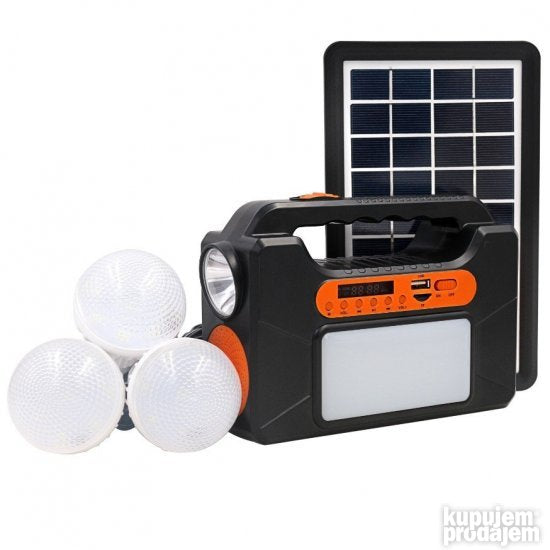 Solarni sistem sa akumulatorom i 3 sijalice usb