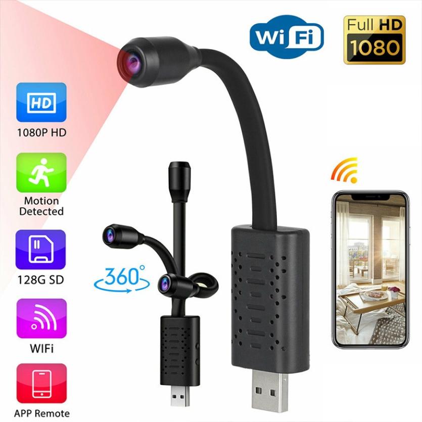 Spijunska Mini Kamera WiFi IP kamera na USB ili power bank