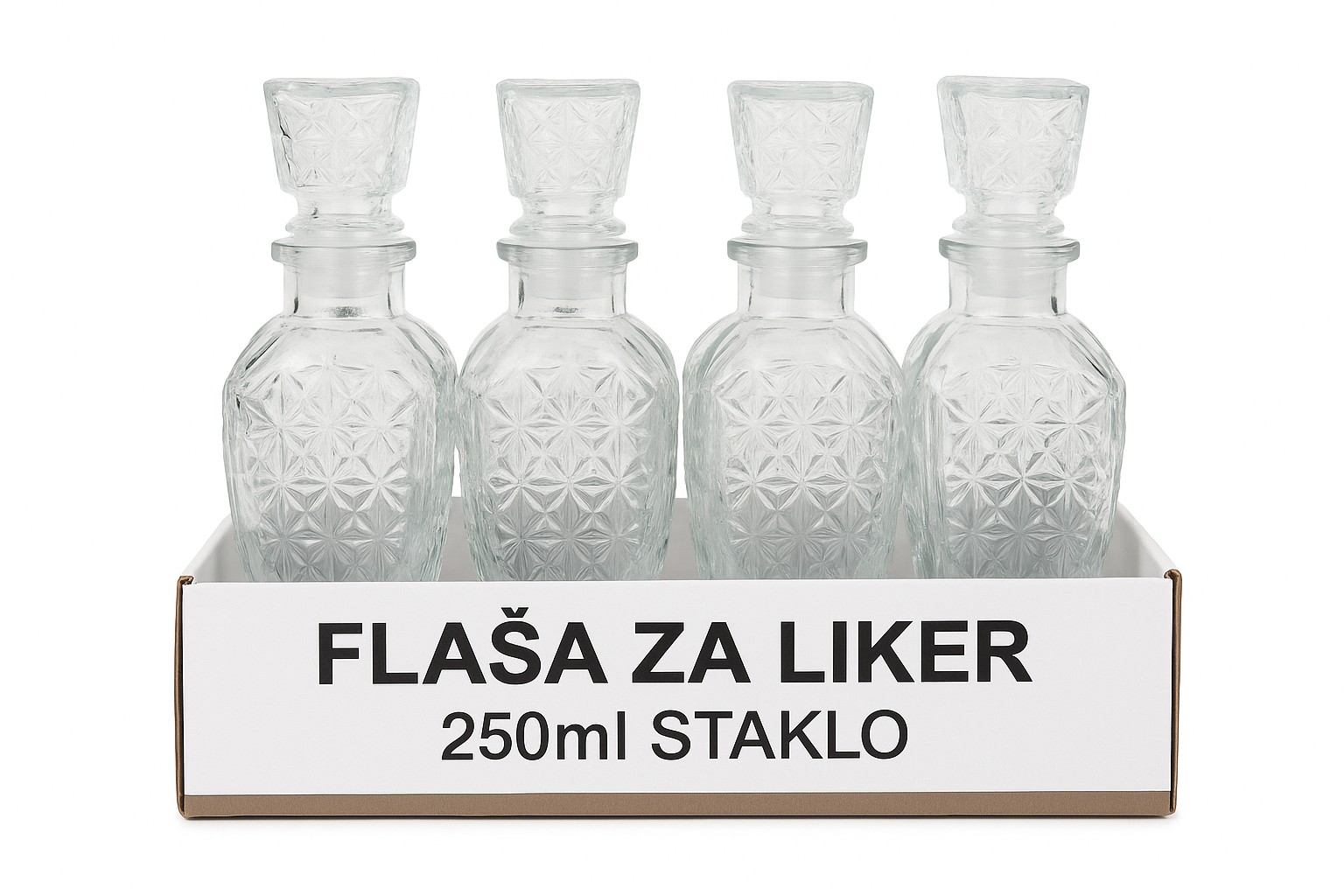 Staklena Flasa za Liker ili rakiju Kompaktna Kristalna Boca 1i 1 gratis