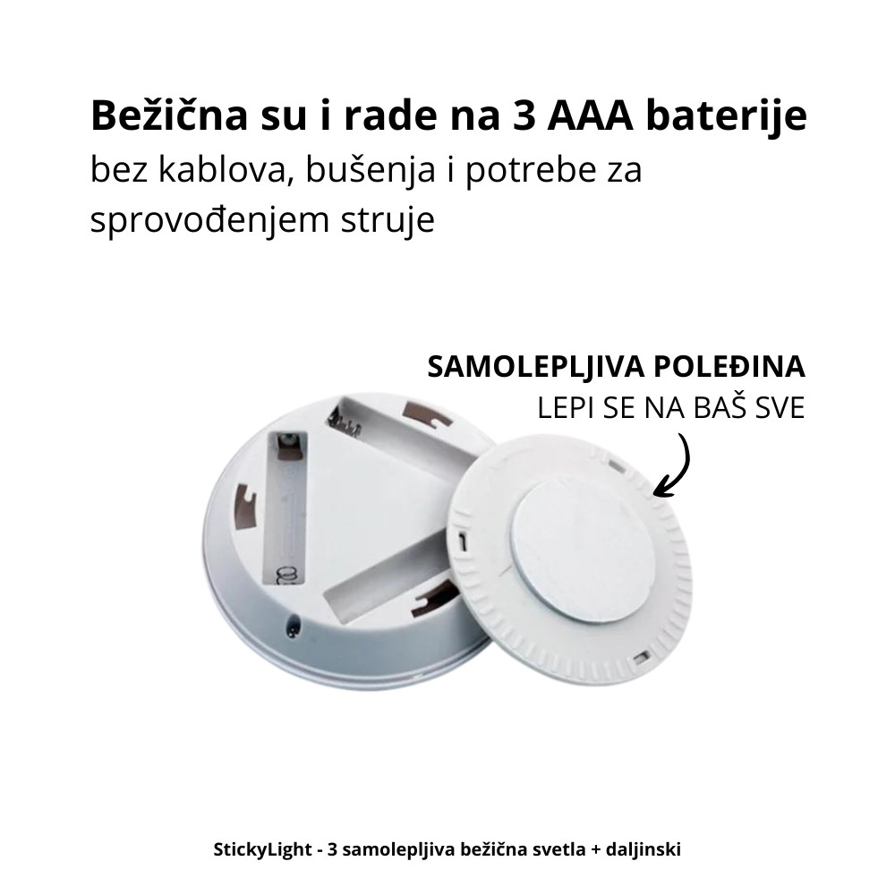 StickyLight 3 samolepljiva bezicna svetla i daljinski